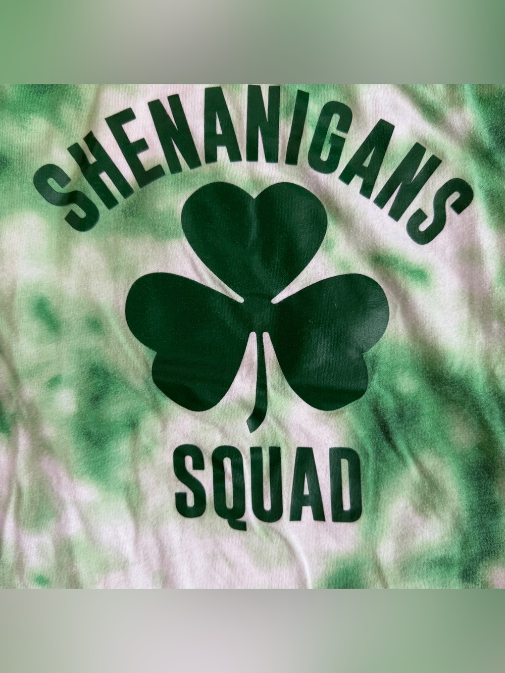 Toddler St. Patrick’s Day Long Sleeve Tye Dye Shenanigan Squad 3 Leaf Clover 3T - Picture 2 of 4